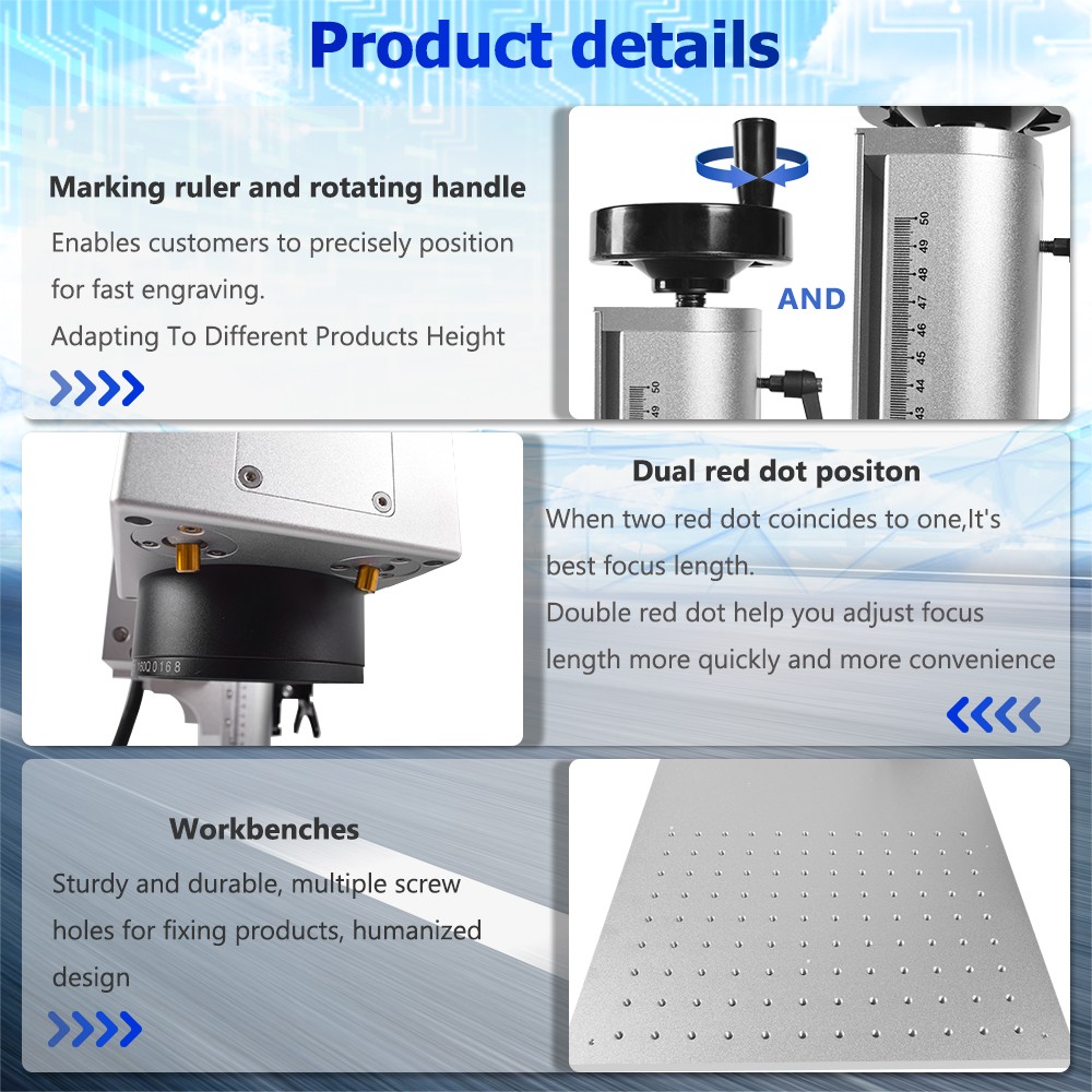 JPT 60W MOPA Laser Engraving Marking Machine Support Lightburn DIY Marking US