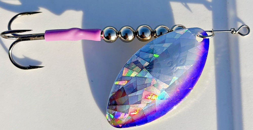 Pkg of 1 each Top Line Sage Series Spinner/Silver Holographic SG w/Purple Edge