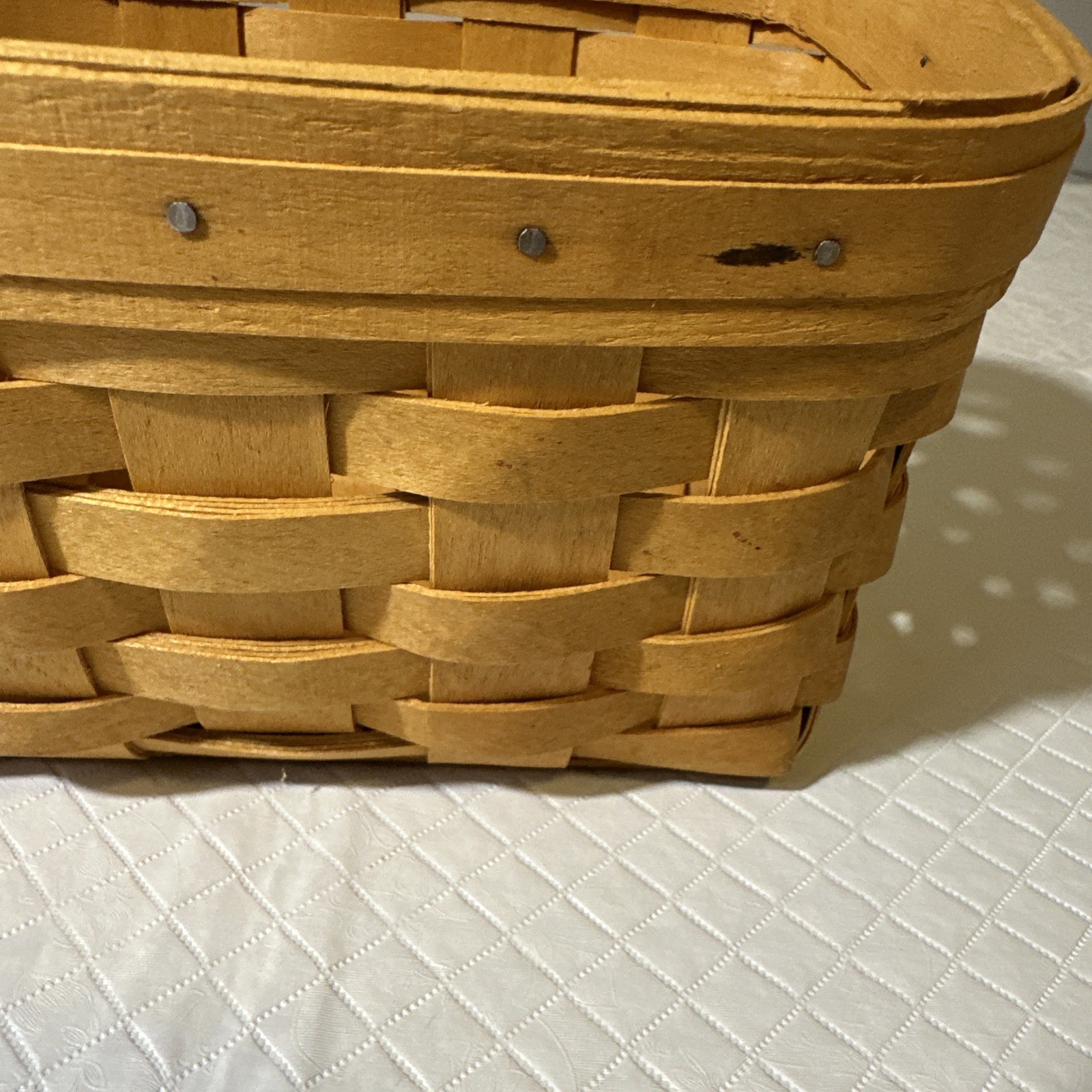 Longaberger Classic Small Basket Slanted Signed 1999 Vintage Basket Only