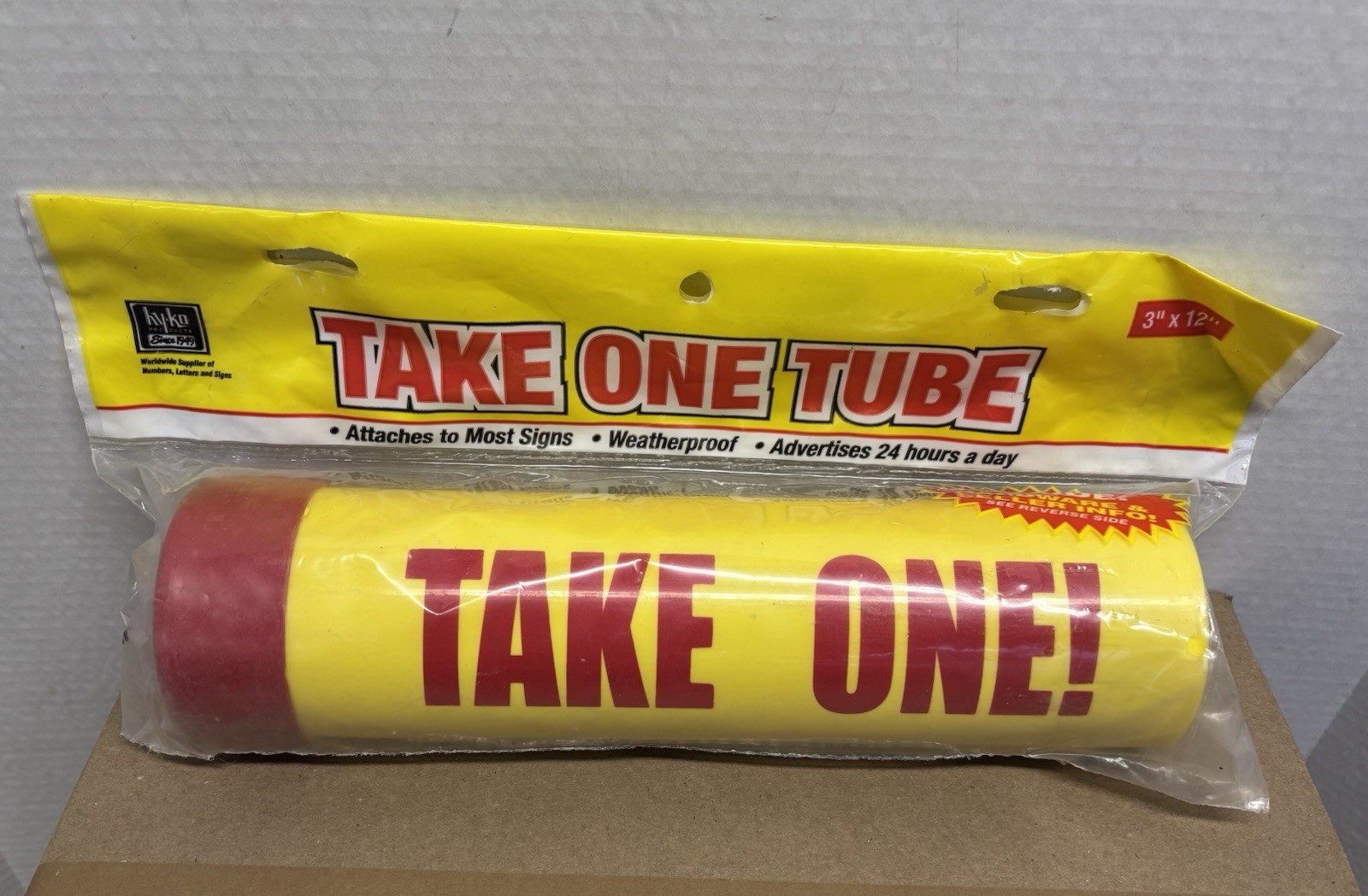 Hy-KO Take One Tube Real Estate Seller Sheets Brochure Pamphlet Holder