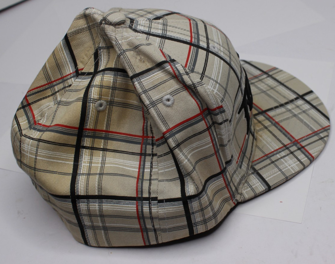 No Fear Plaid Fitted Hat Cap LG / XLG Unisex New Motocross Urban