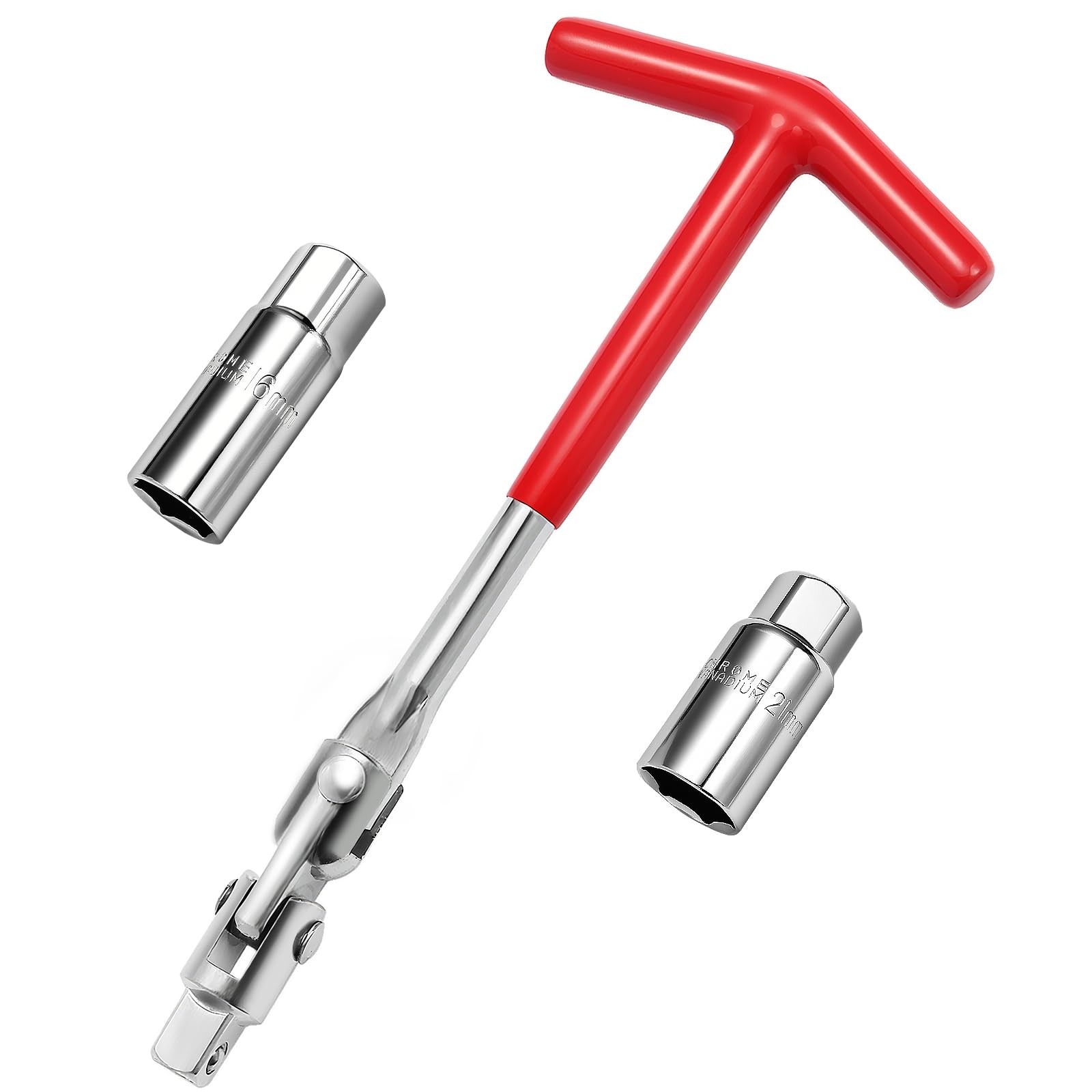 Spark Plug Socket Wrench, THandle 3PCS Universal 5/8 & 13/16 Inch