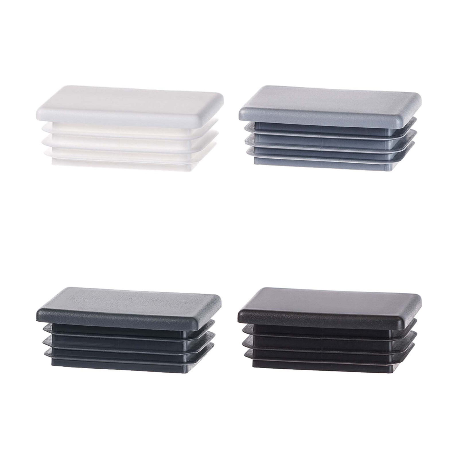 Lamella Plugs Plugs End Caps Rectangular Pipe Rectangular Plastic 100 Pieces