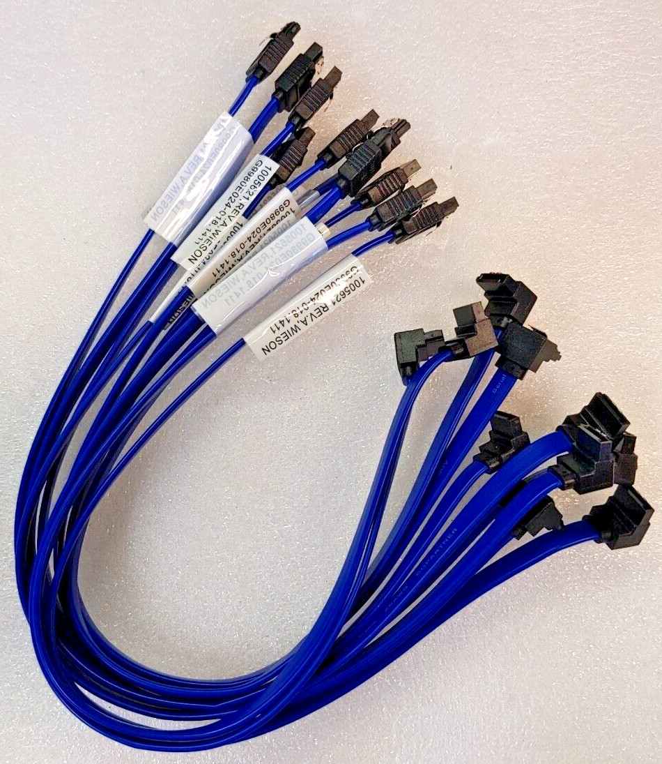 SATA Right Angle  90 Degree to straightCable Metal Retainer Wieson Brand 10 pcs.