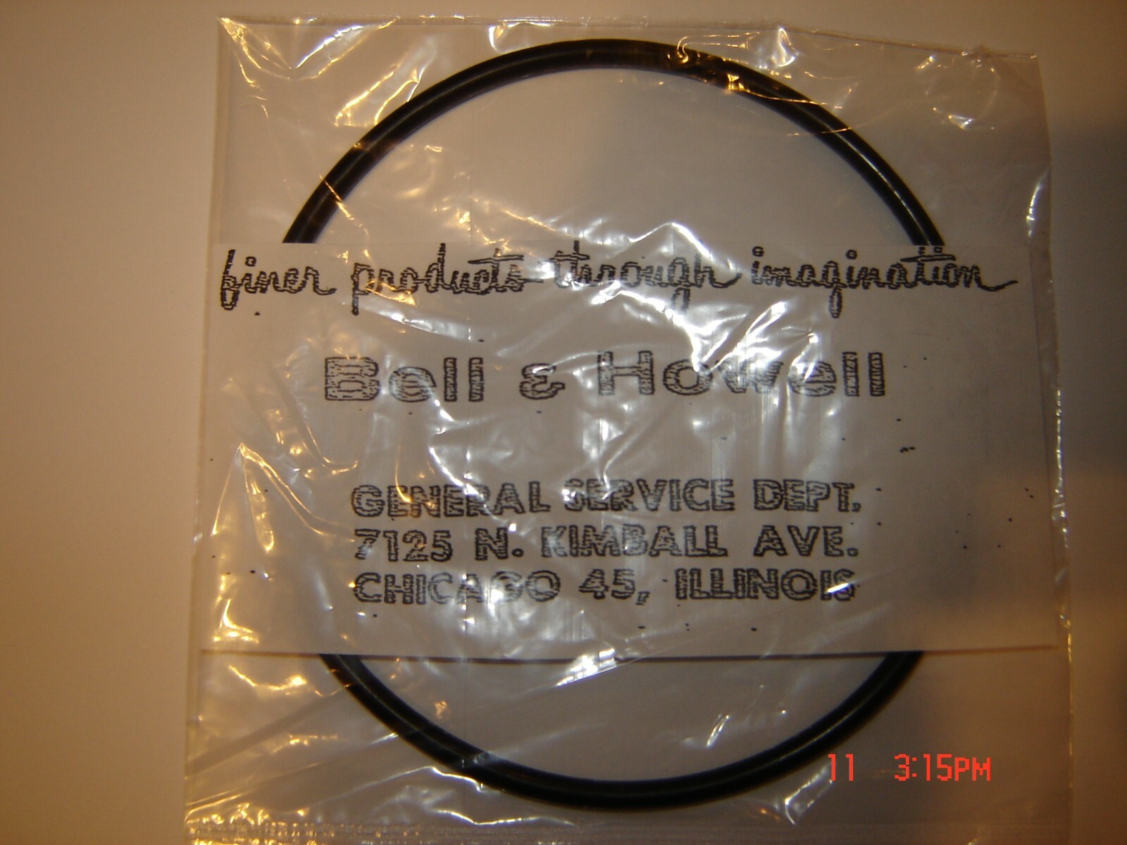 Bell & Howell 1615 ,1625 Projector  Motor Belt, New