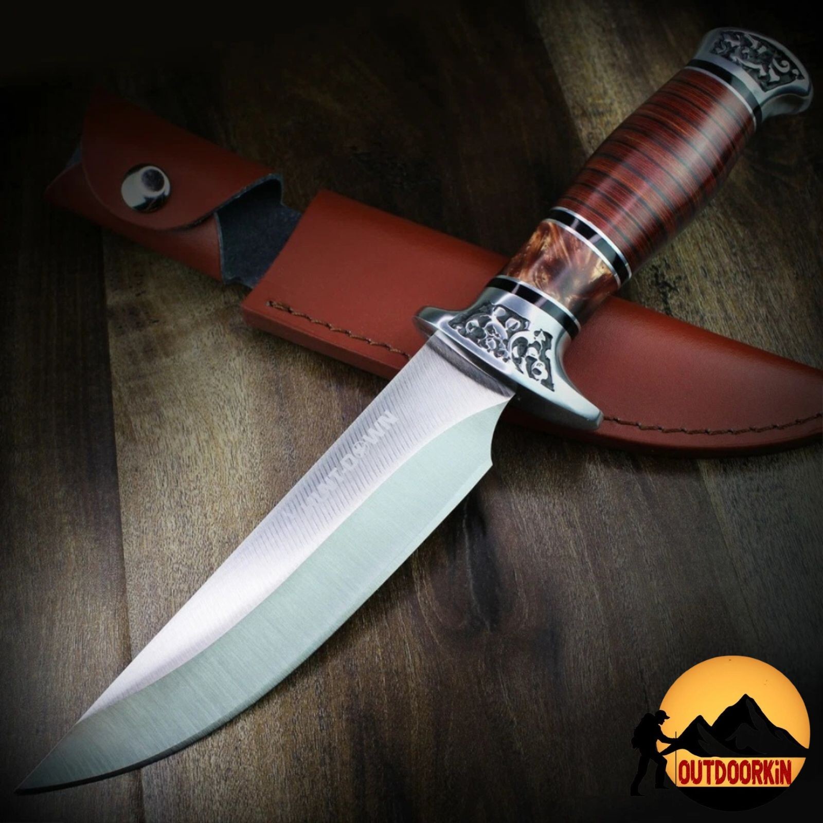 12" Robust Outdoor Wood Handle Outdoor Camping