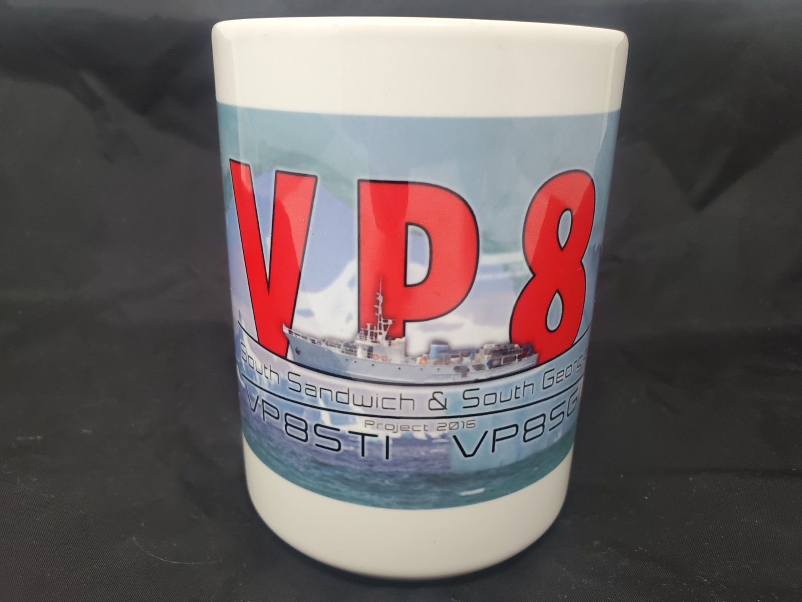 DXPedition Amateur Ham Radio Mug Cup - VP8STI South Sandwich VP8SGI S. Georgia