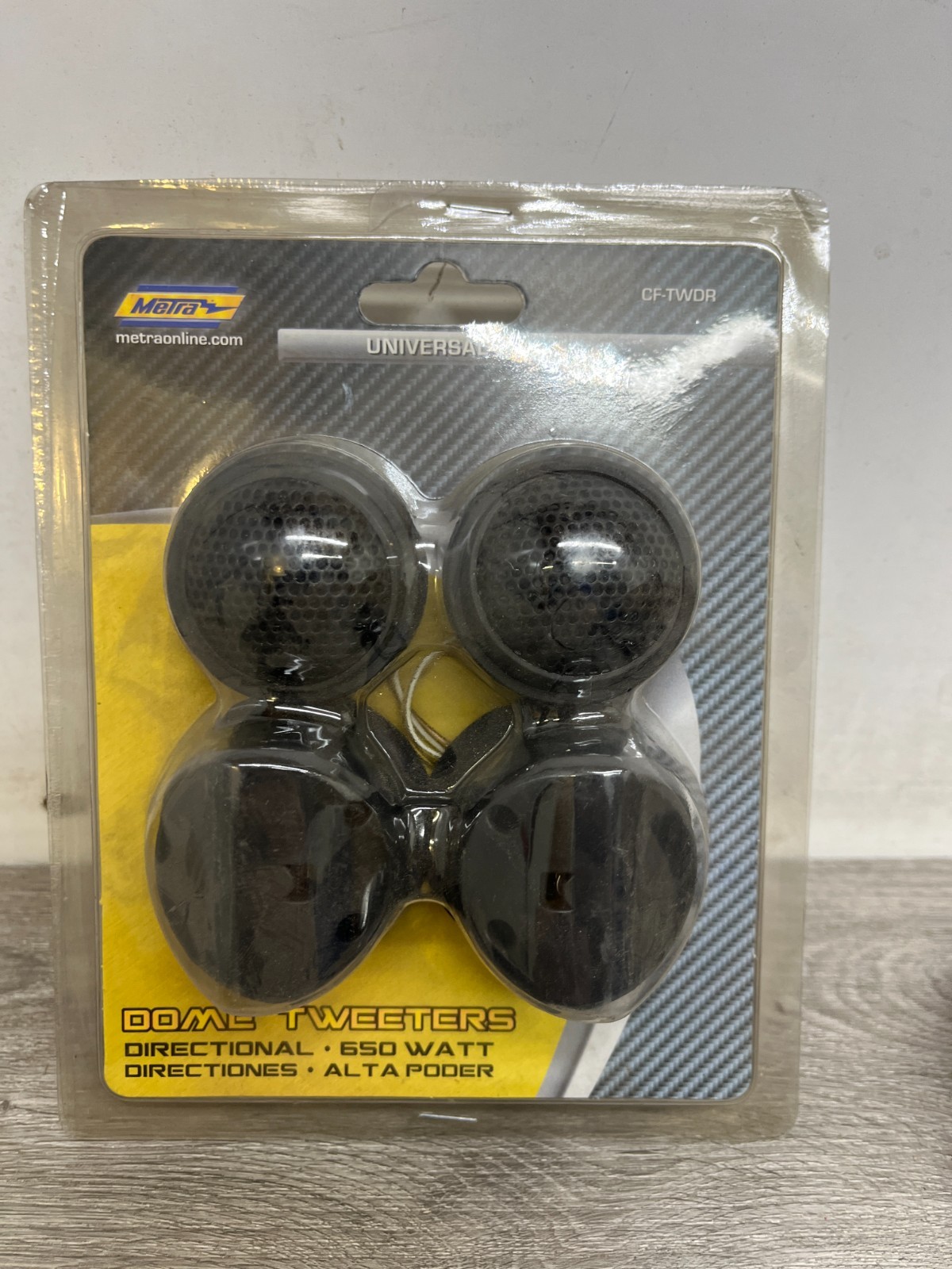 Metra Electronics High Efficiency Dome Tweeters - 650 Watt (Peak Power) CF-TWDR
