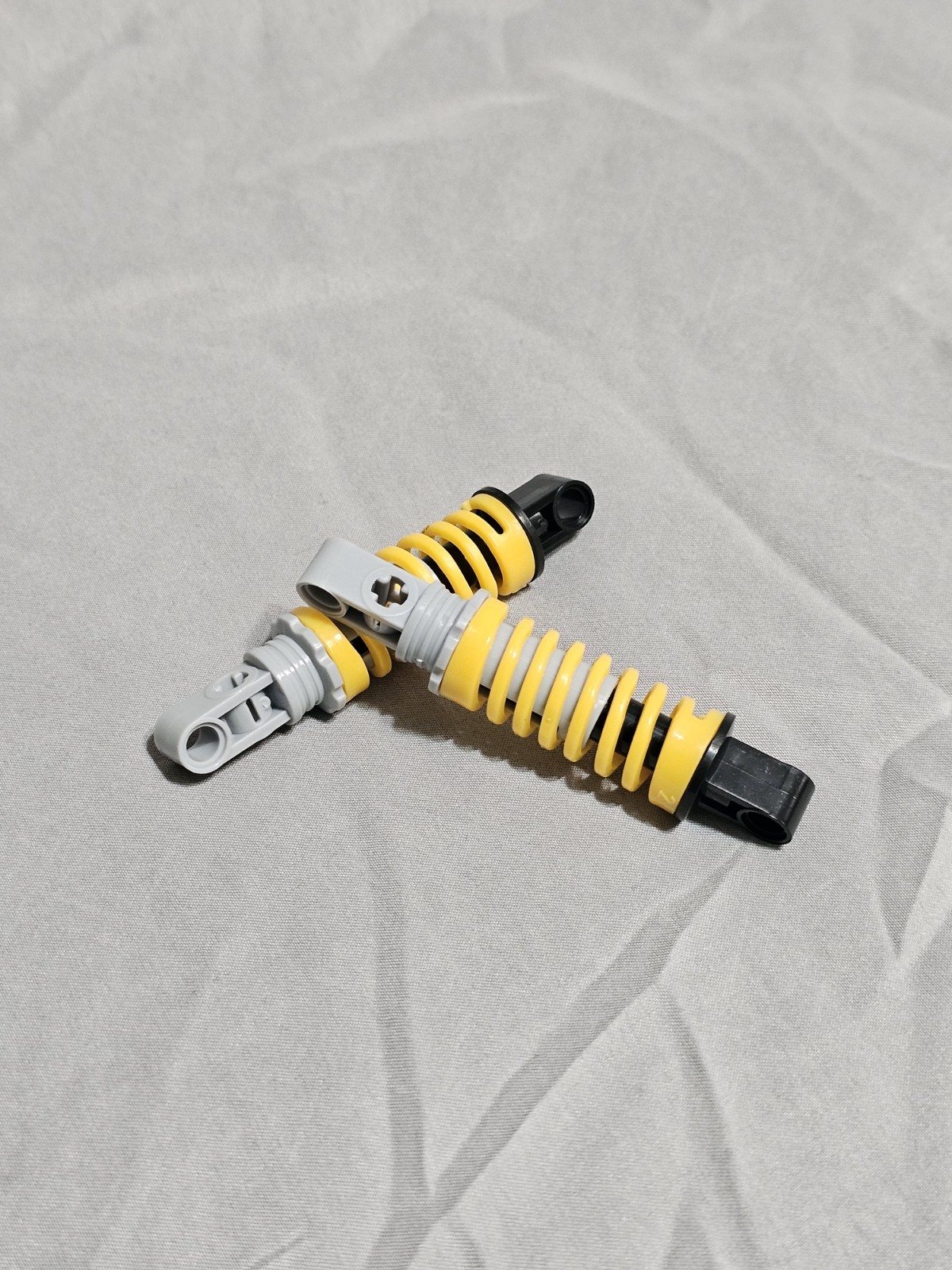 Lego Compatible Technic Yellow Spring Shock Absorbers Pack Of 2