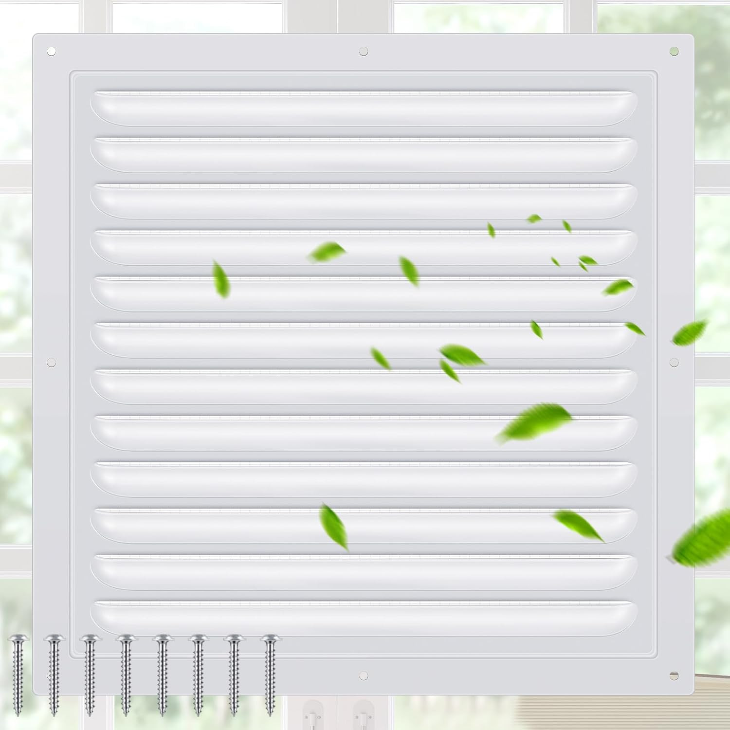 10 x 10 Inch Attic Vent White Gable Vent Aluminum Wall Vent Metal Shed Vent