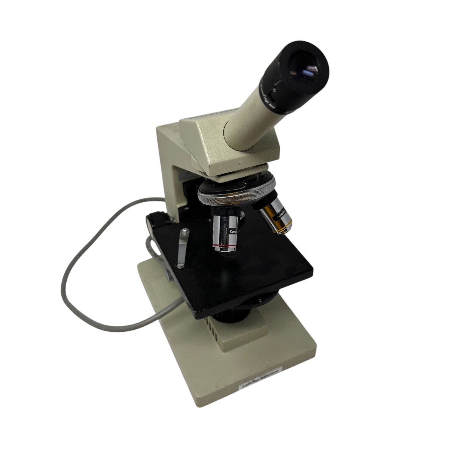 Cambridge Instruments Monocular Compound Microscope WF10X 4X/10X/40X Objectives