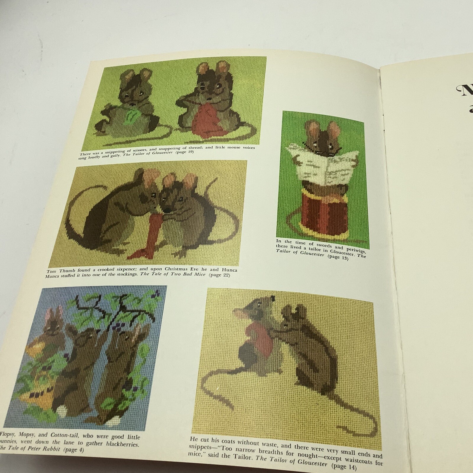 Needlepoint Designs after Illustrations by Beatrix Potter Vintage Pattern Book