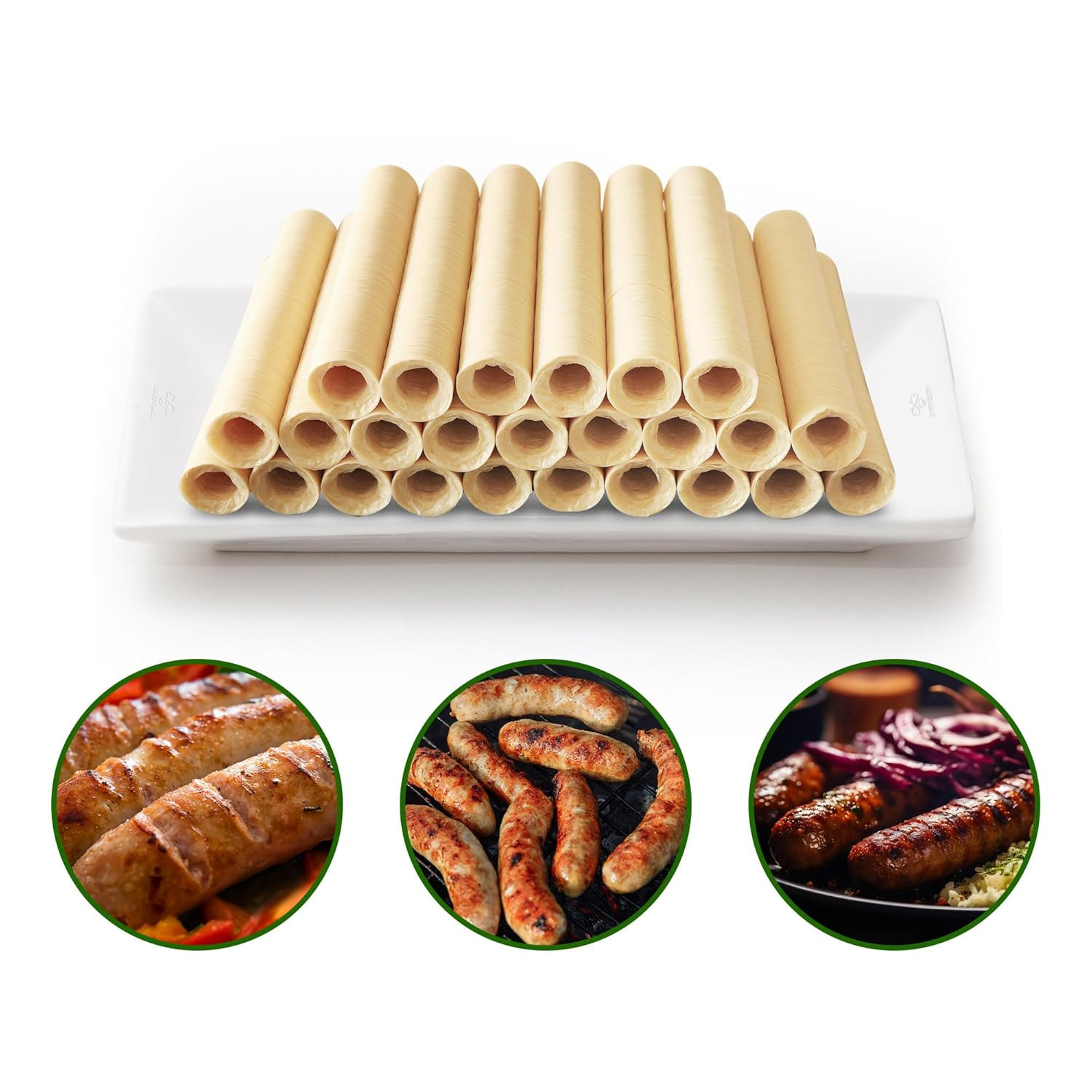 VONSYONG HALAL Sausage Casing, Grade a Edible Drying Collagen Sausage Casings fo