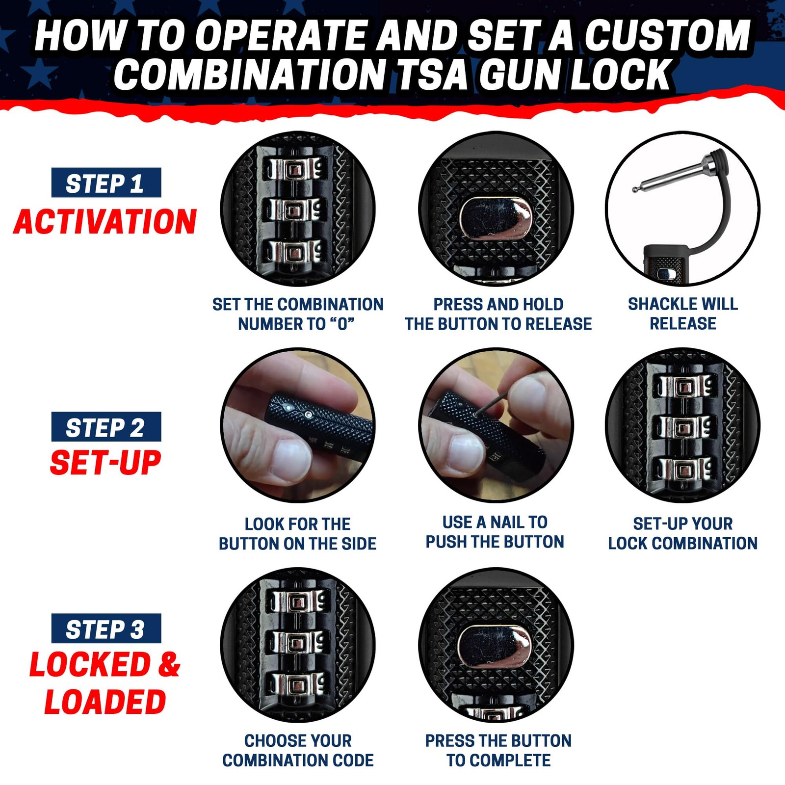 Cedar Mill Fine Firearms TSA Approved Gun Case Lock – Durable, Cut-Resistant ...