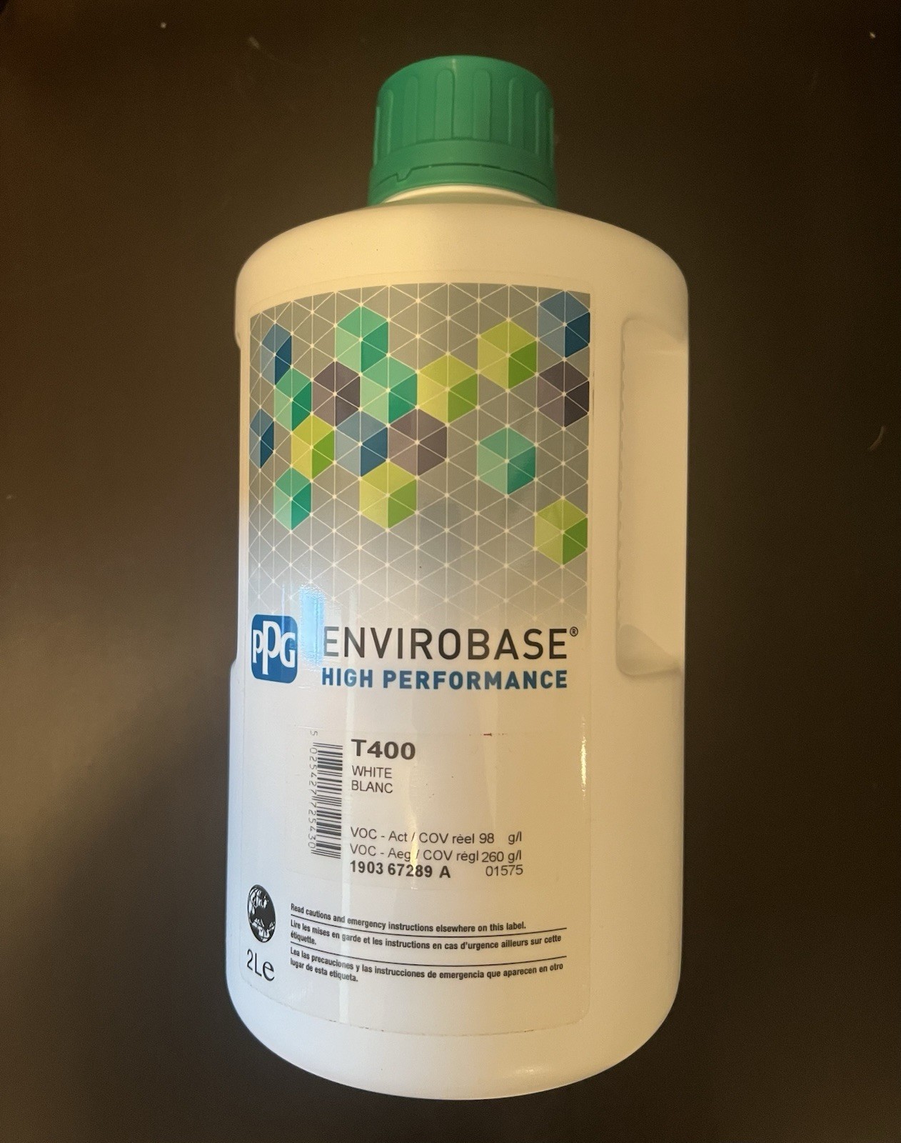 T400 2L PPG Envirobase High Performance White Paint Tint/Toner Free Shipping