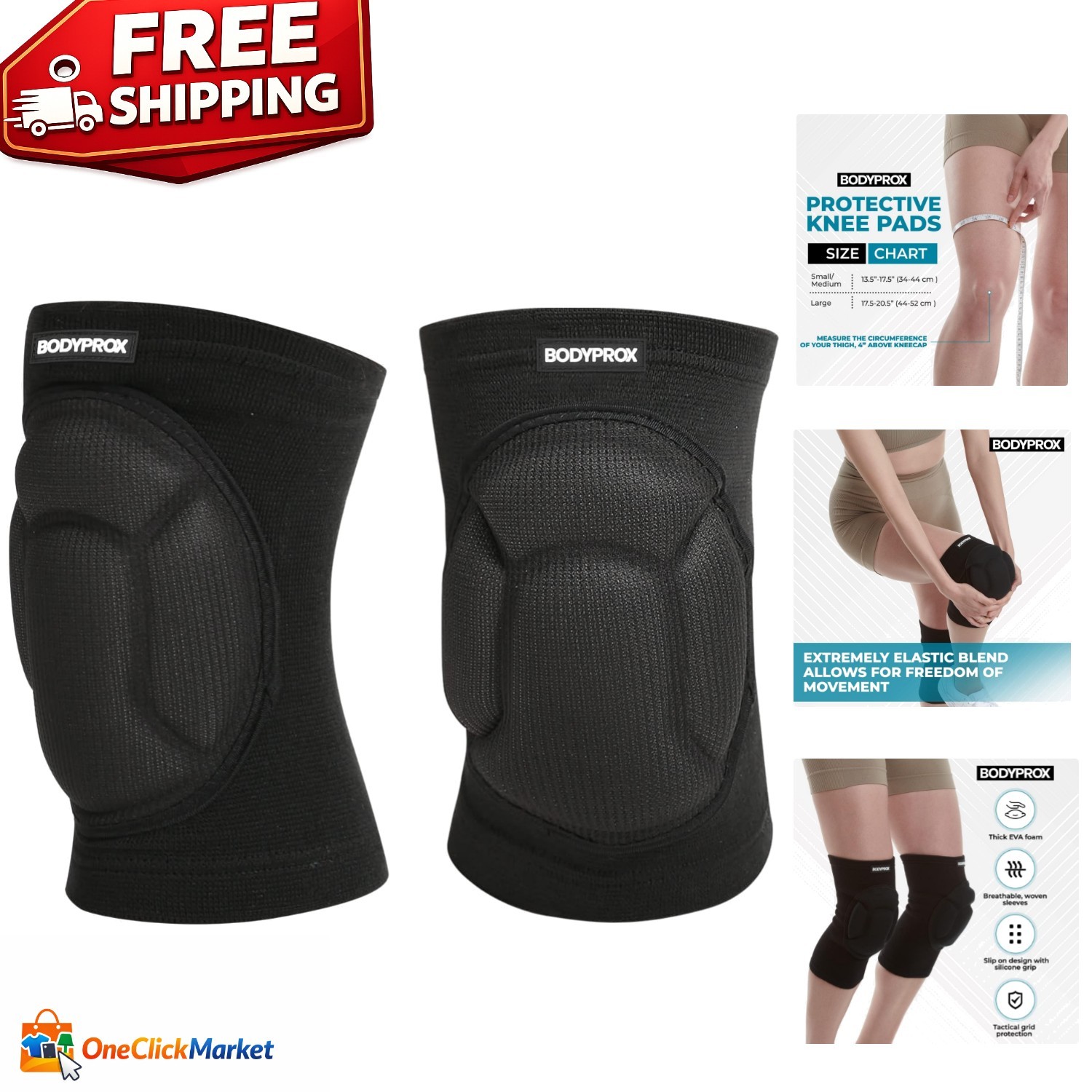 Durable Anti-Slip Knee Sleeves for Comfortable Support in Sports Activities