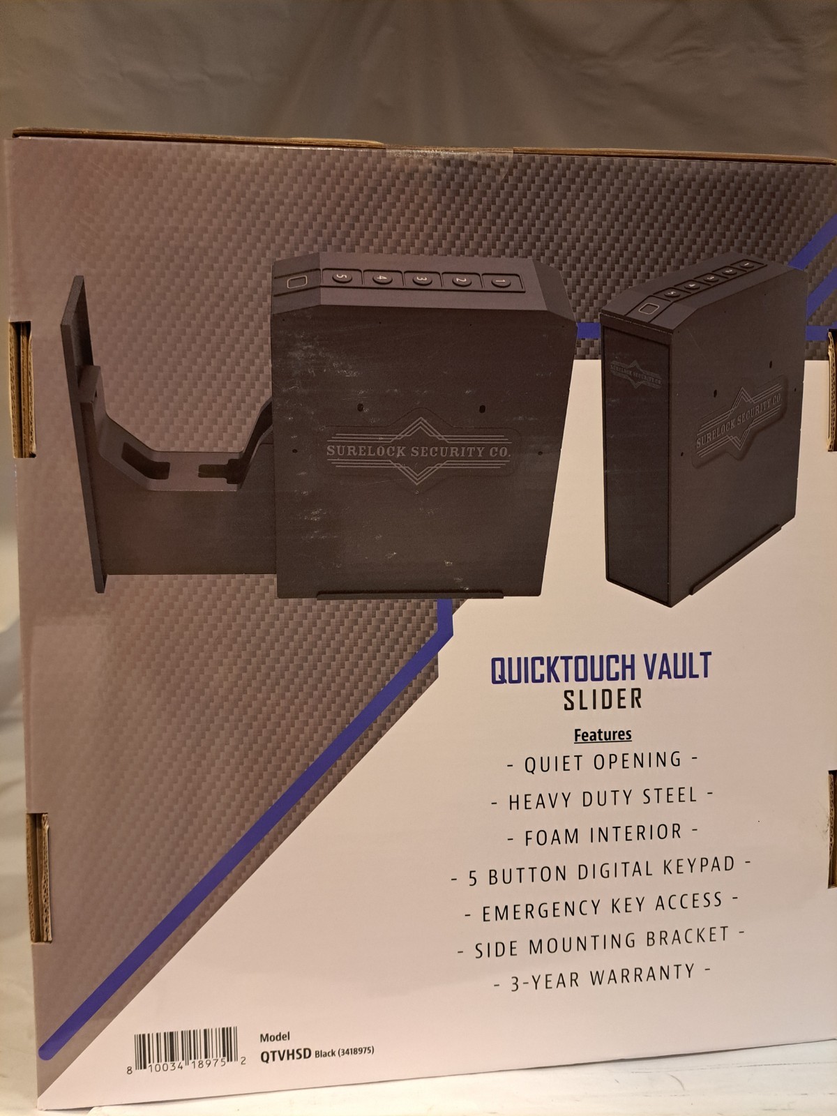 Surelock Security Co. Quicktouch Vault Slider QTVHSD Digital Black
