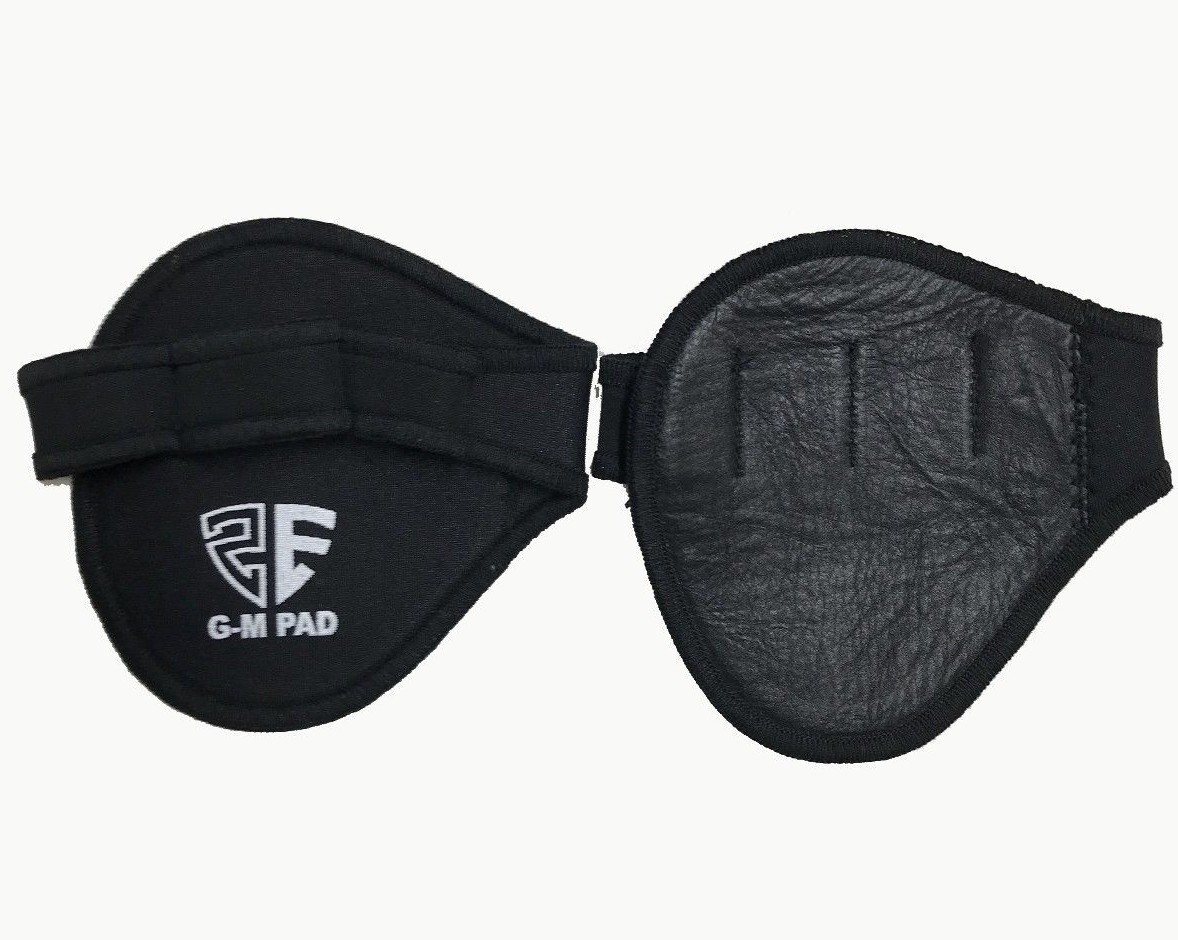 Leather Hand Grip Weight Lifting Pads Workout Gloves Gym Fitness Palm Grip Pair