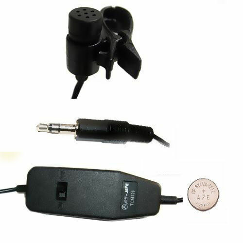TCM128 Recording Lapel (Lavalier) Microphone 3.5mm Connector with On/Off Switch