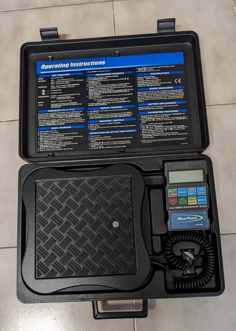 NEW Blue Point Portable Electronic Refrigerant Scale ACT120A