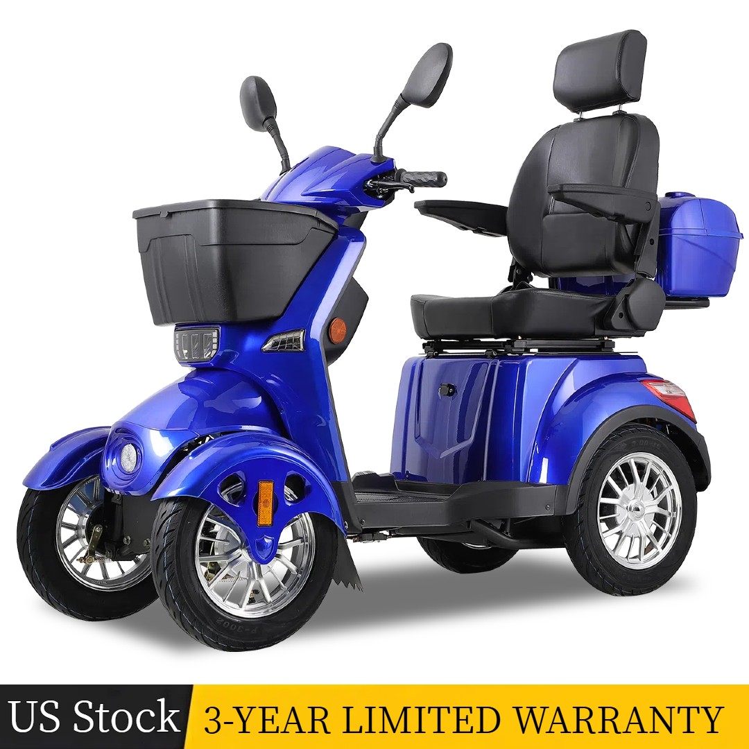 Heavy Duty 4-Wheel Electric Mobility Scooter for Adult Senior 800W 31Miles 15mph