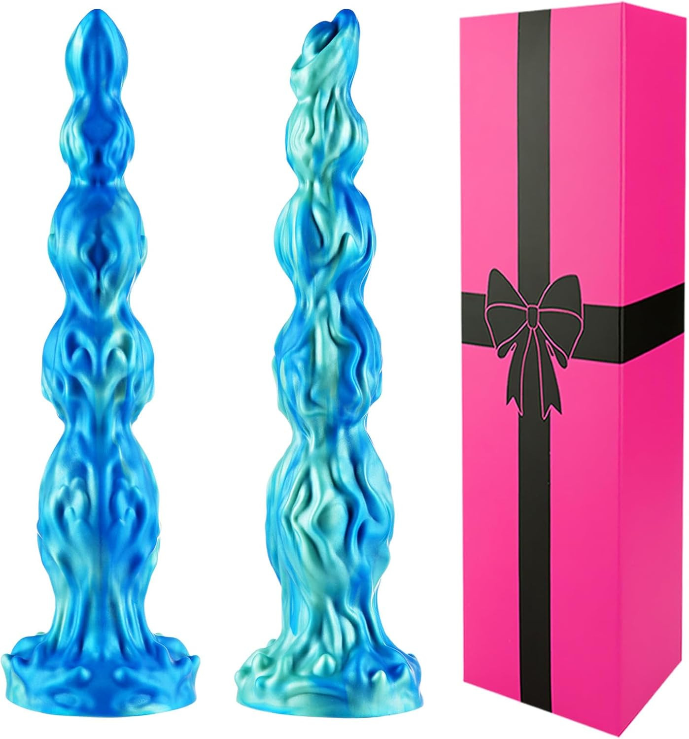 8 Inch Beginner Slim Small Knot Dildo with Suction Cup, 7" Soft Fantasy Monster