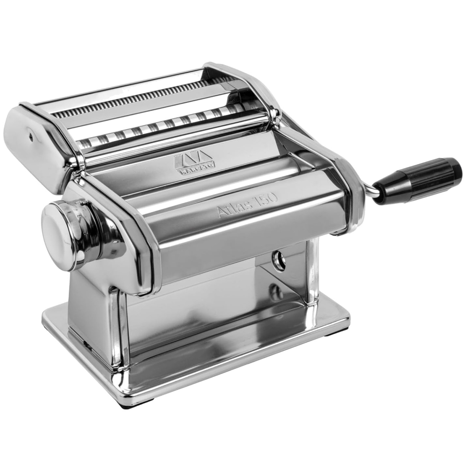 Atlas 150 Chrome Steel Pasta Maker - Roll & Cut Delicious Fresh Pasta at Home