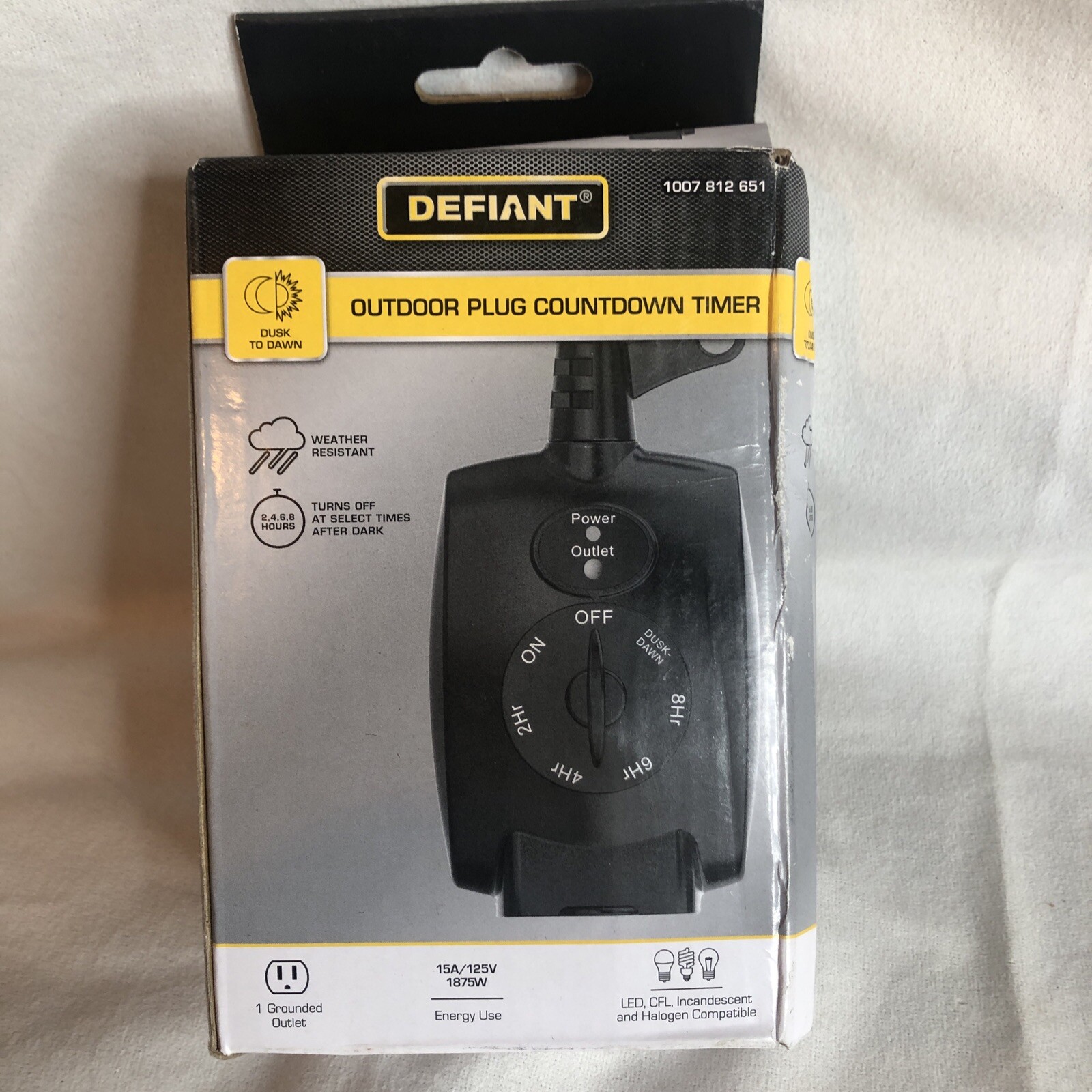 Defiant Mechanical Dusk to Dawn Countdown Timer Black 15AMP 1007812651