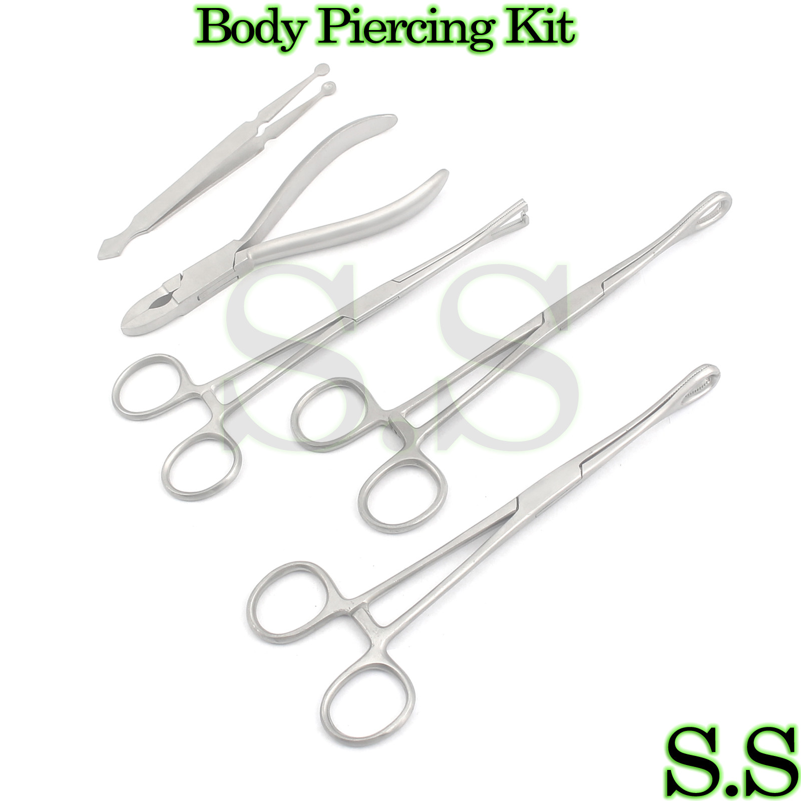 6 Pcs Body Piercing Kit Tooling Kit Tattoo Supplies