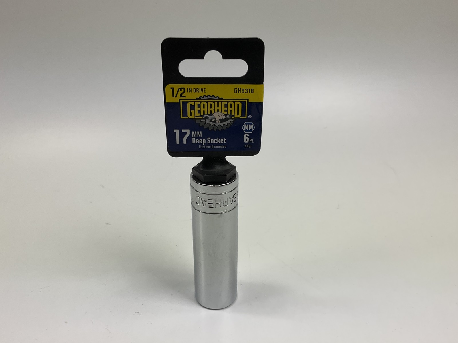 Gearhead GH8318 17mm Deep Socket, 6 Point, 1/2" Drive