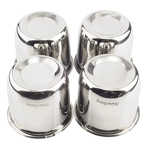 Stainless Steel Push Through Center 3.31" Center Hole, 2.91" Height Chrome