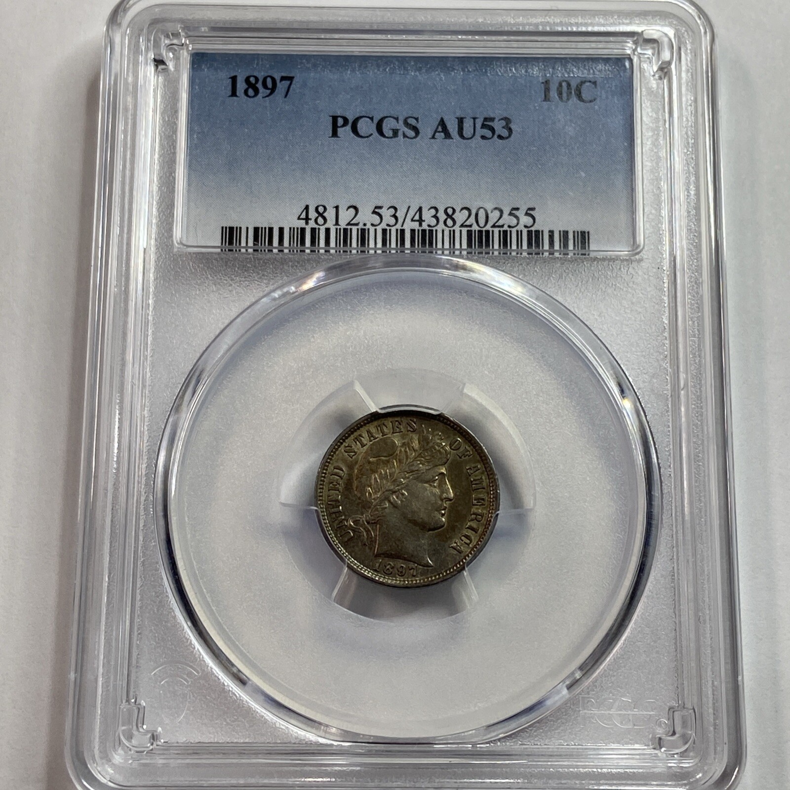 1897 Barber Dime PCGS AU53