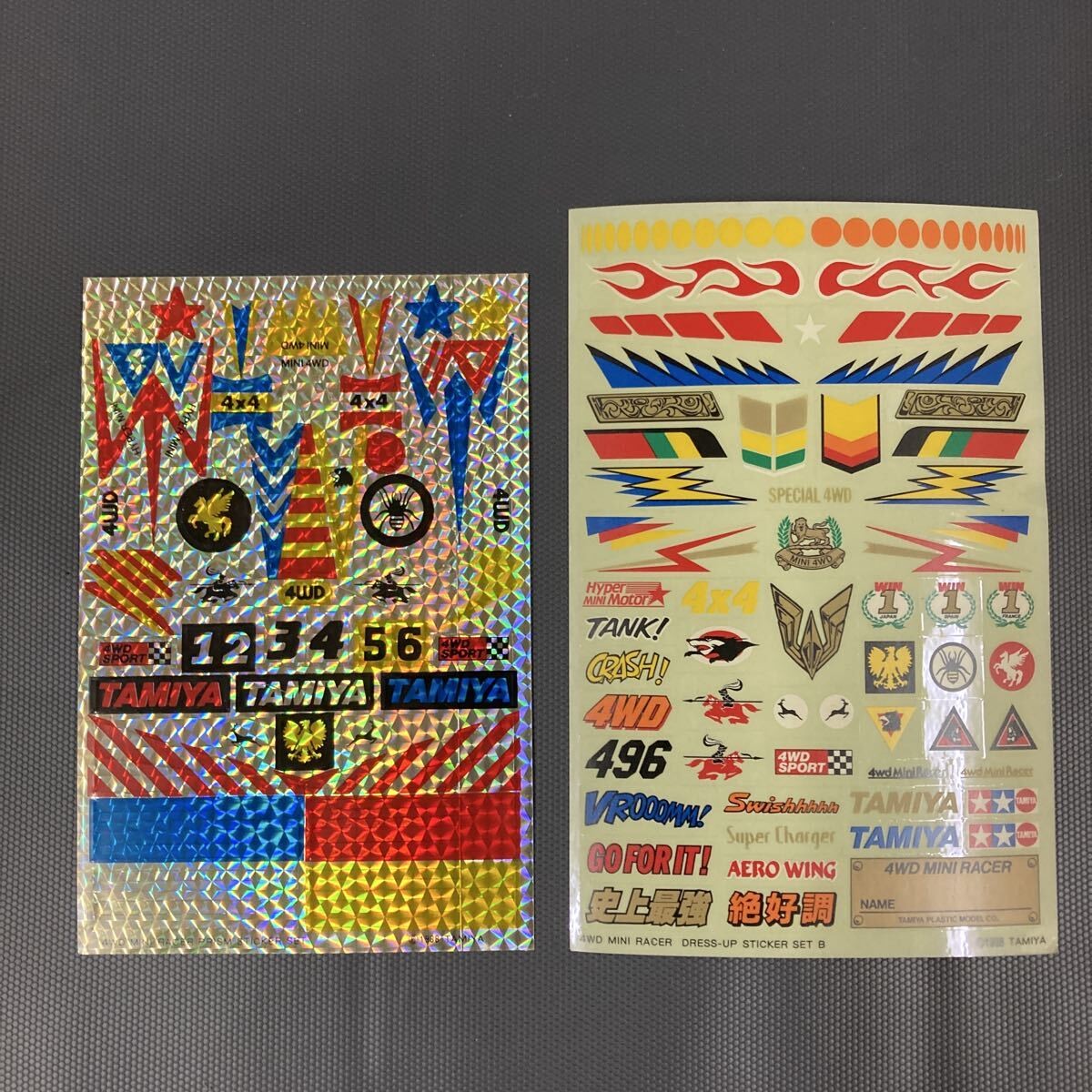 Mini 4Wd Sticker 2 Pieces 1988 Tamiya