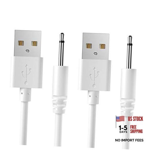 2.7Ft USB DC Charging Cable 2.5mm Fast Charger Replacement Cord - 2 Pack