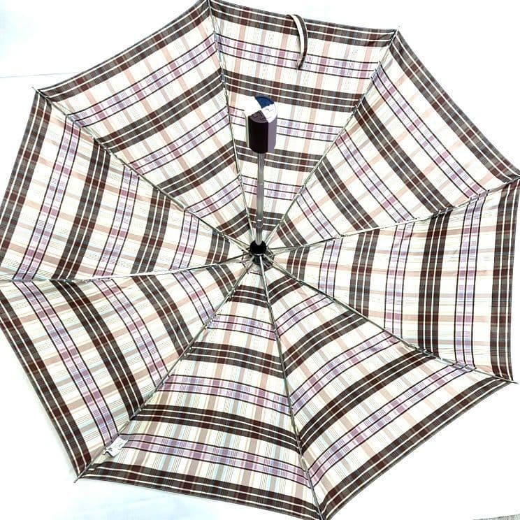 Tory Burch Folding Umbrella Check Pattern Sun/Rain Neutral Multi Nylon