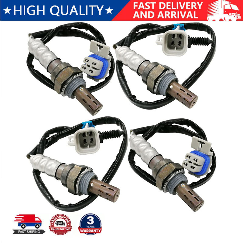 4X Oxygen Sensor Up+Down For 2007-2013 Chevrolet Silverado 1500 GMC Sierra 1500