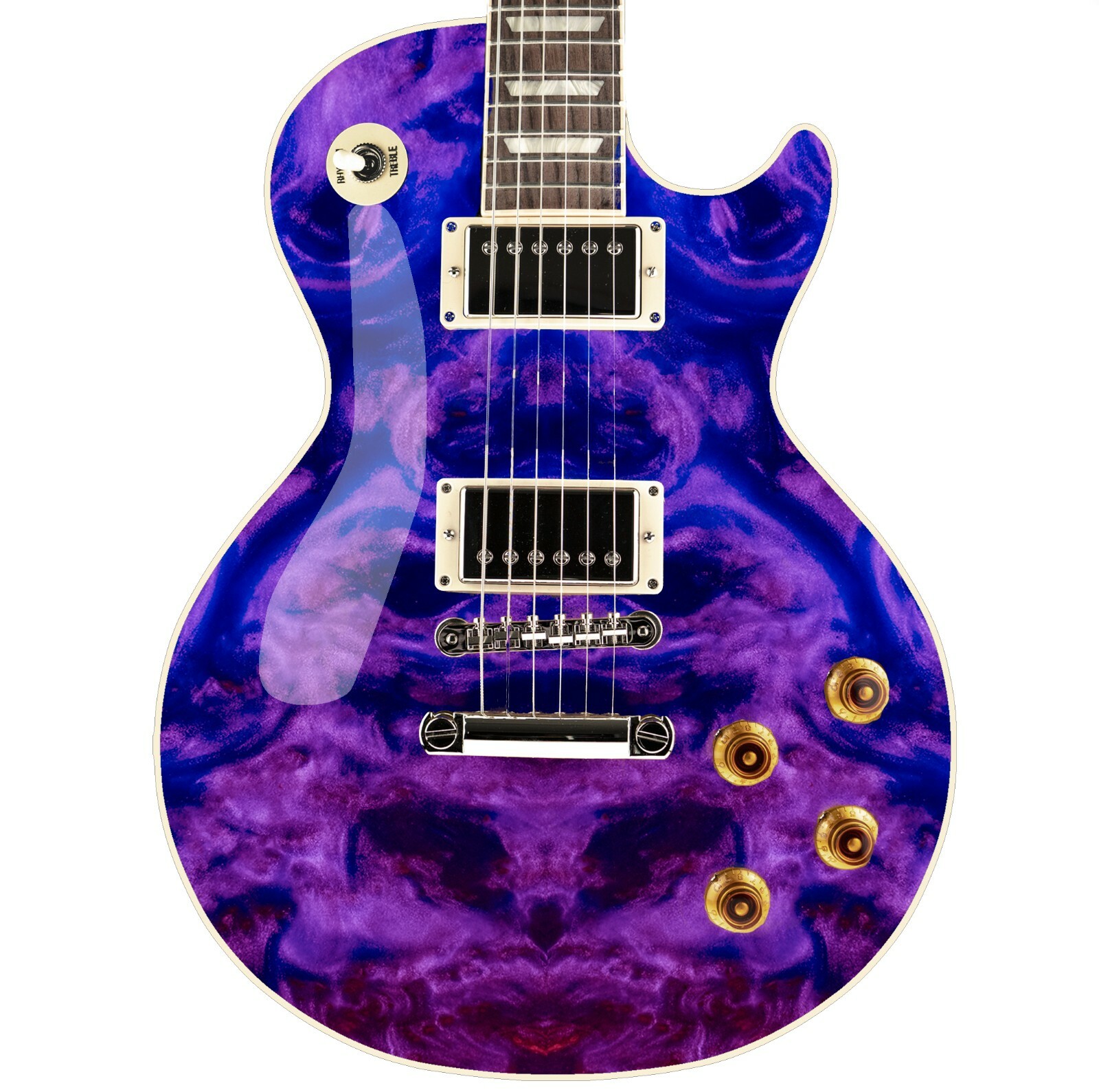 Guitar/Bass Skin Axe Wrap Re Skin Vinyl Wrap Decal Sticker Purple Galaxy GS120