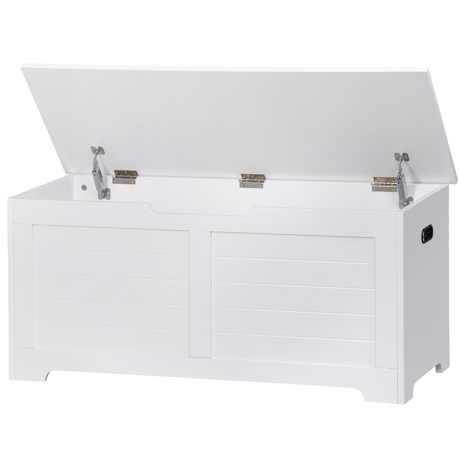 Storage Chest Storage Trunk with 2 Safety Hinges Storage Bench Shoe Bench White
