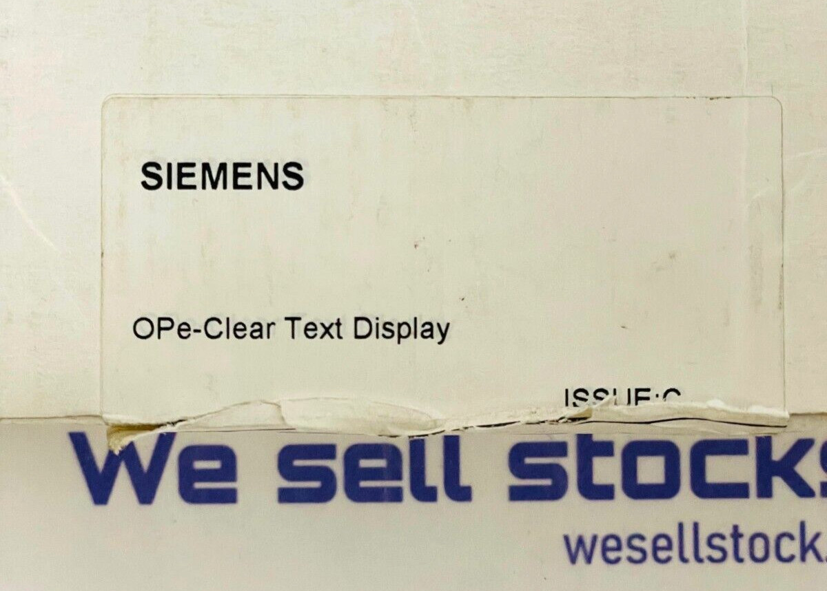 SIEMENS 6SE9590-0XX87-8BF0 Operator Panel