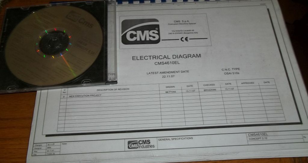 CMS CMS4610EL Electrical Diagram Manual & CMS Glass Technology CD