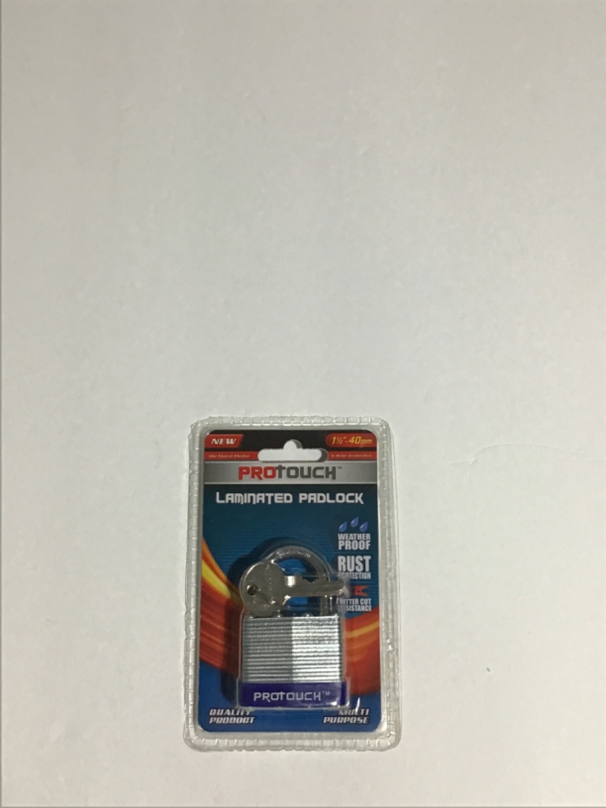 1 PC PROTOUCH LAMINATED PADLOCK SILVER COLOR