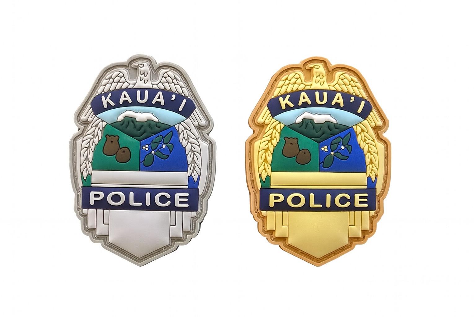 Kaua‘i Police Department Badge Patch Set – PVC Morale Patches
