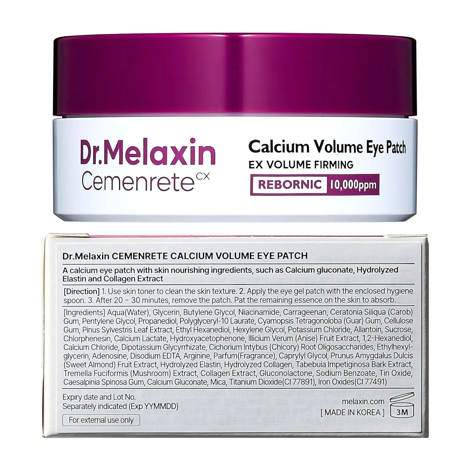 Dr.Melaxin Eye Patch - Cemenrete Calcium Volume - Firming - 60 pcs - Genuine