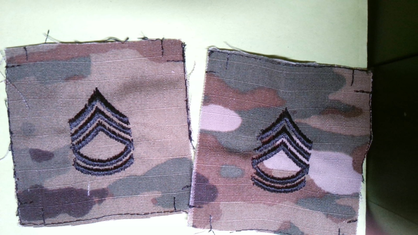 MILITARY PATCH SEW ON SET OF 2 OCP MULTICAM US ARMY SERGEANT FIRST CLASS SFC