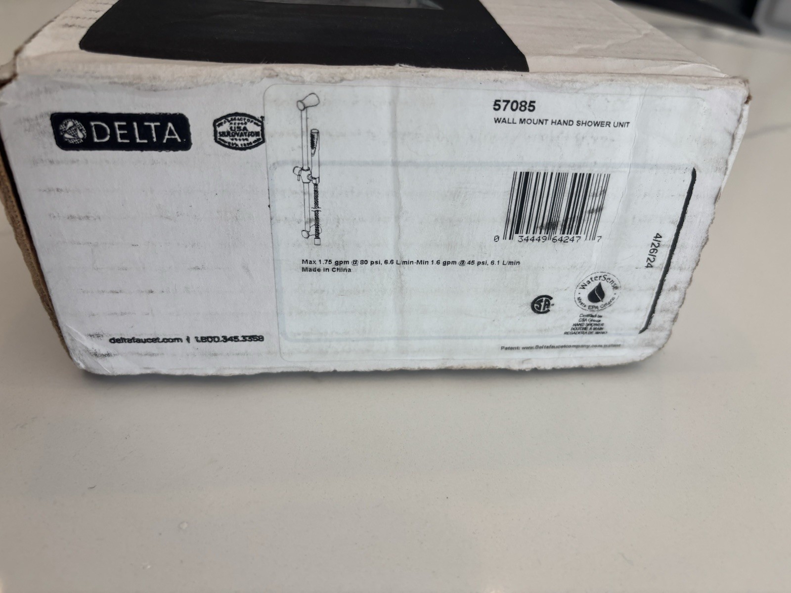 Delta Wall Mount Hand Shower Unit - 57085 - Chrome - New - READ - BLEM
