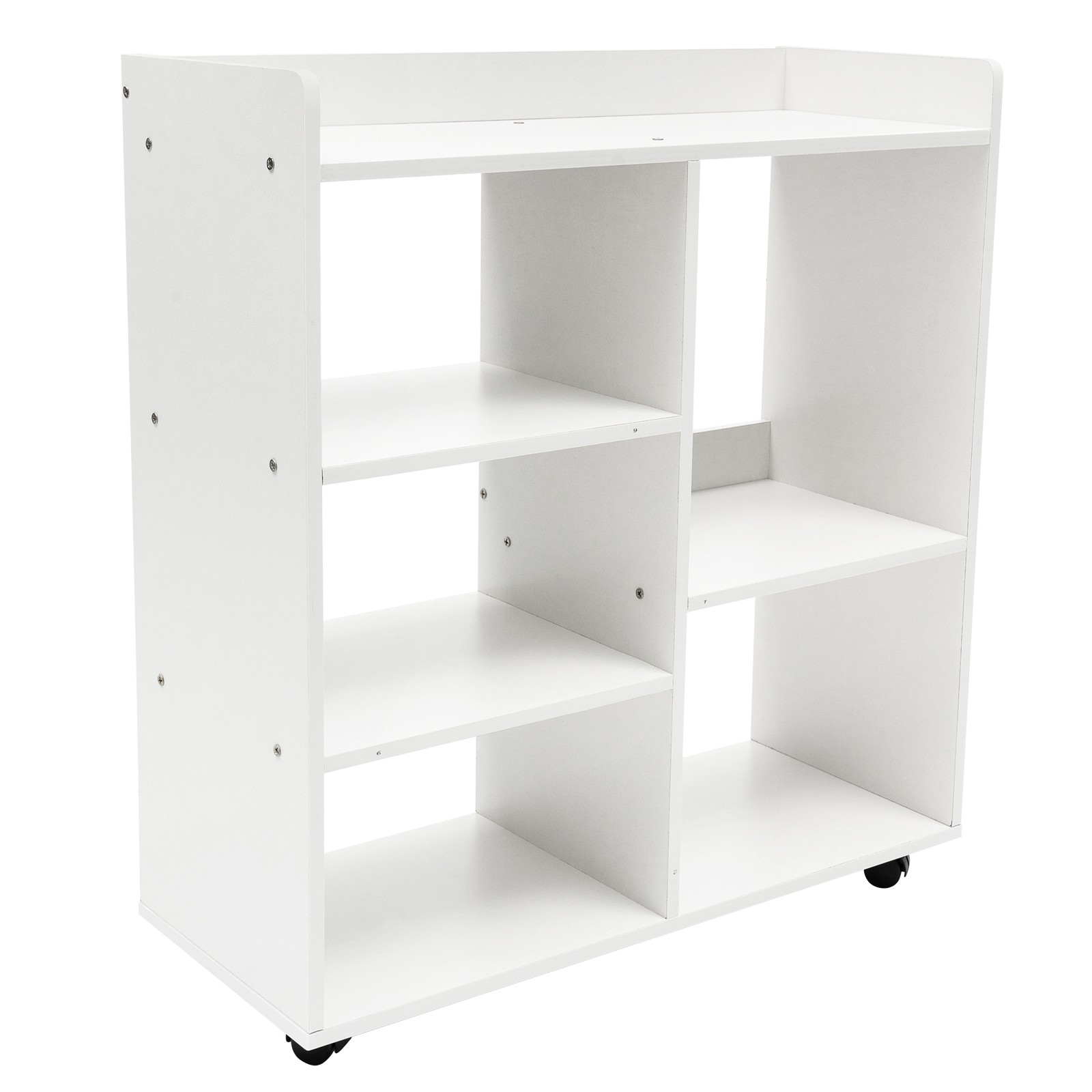 Warm White Filing Cabinet, Storage Shelf, Mobile Printer Stand