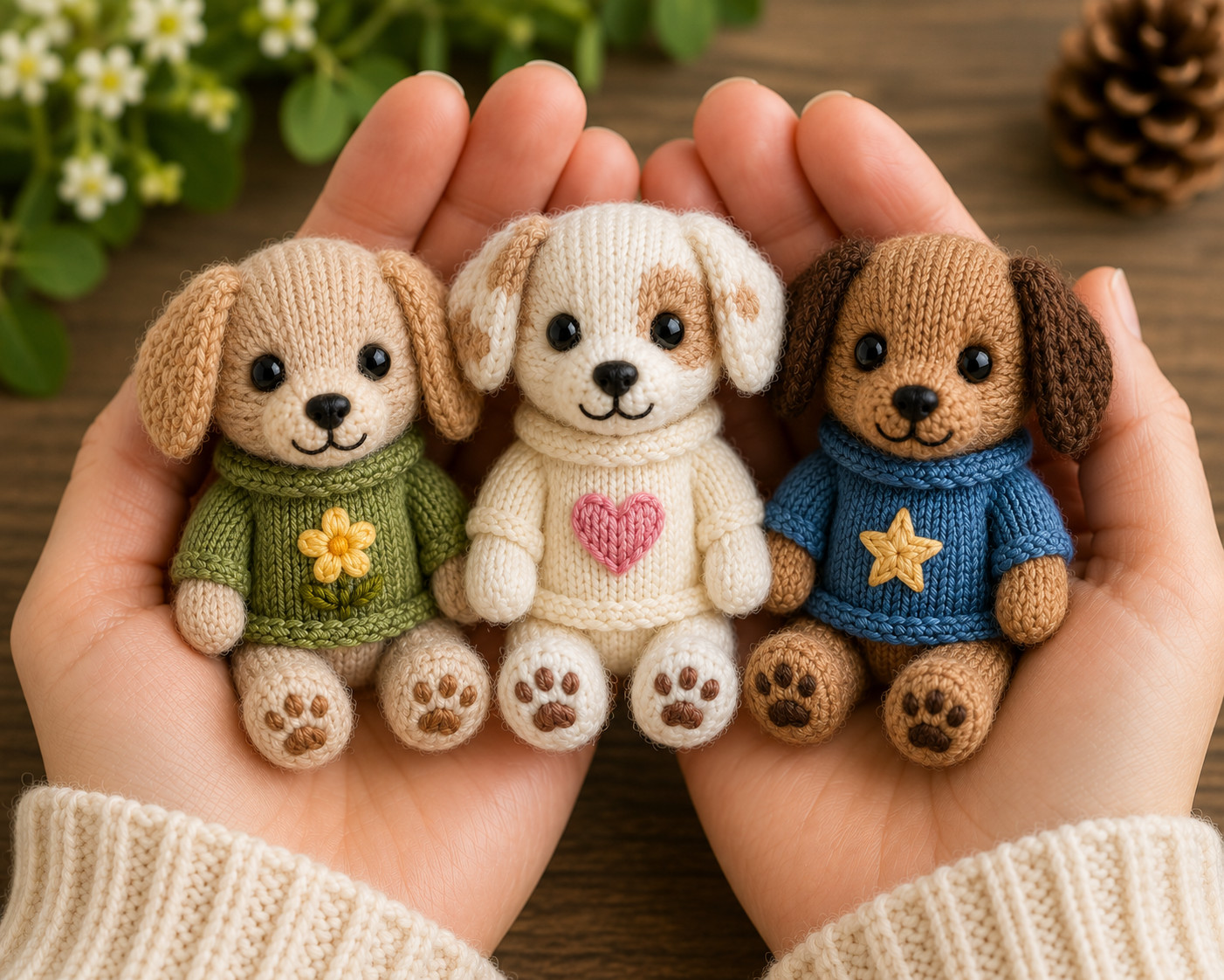 Dog puppy Knitting Pattern Bundle With Clothes DK Toy Knit Pattern Printed