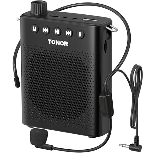 Portable Voice Amplifier for Teachers, Rechargeable Mini Pa System with 100