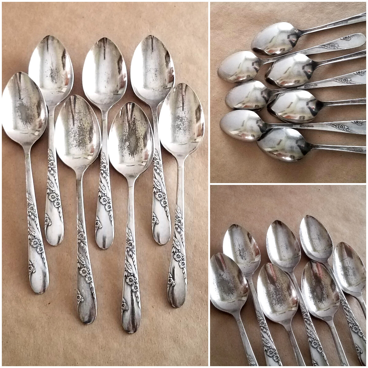1950 BRIDAL WREATH Silverplate Flatware, Floral Silverware, Replacements, Dining
