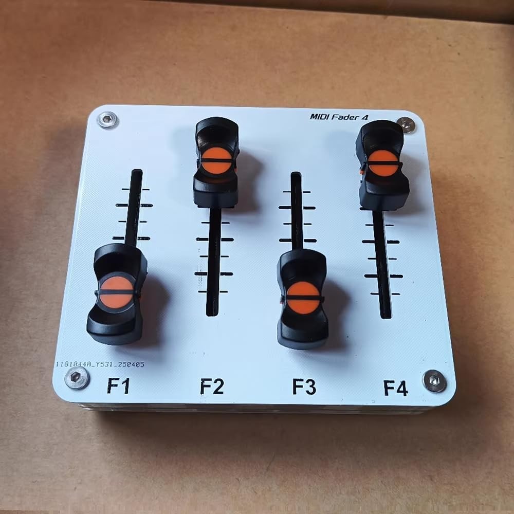 42mm 4-Channel MIDI Fader for Music Production - Custom CC Mapping USB Interface